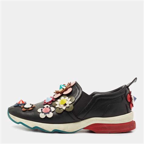 fendi flowerland sneakers|fendi flow leather shoes.